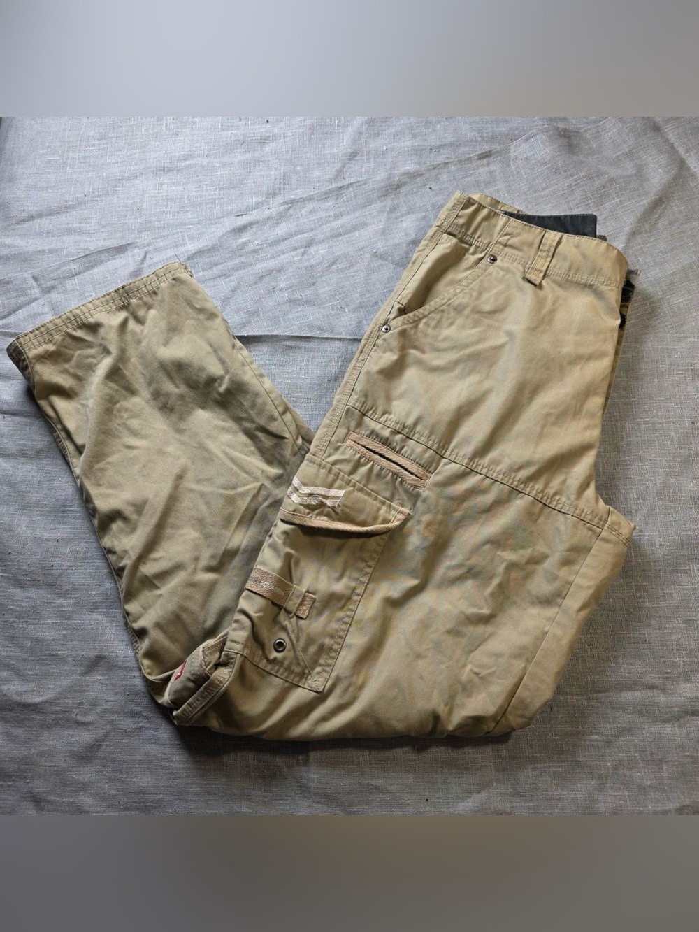 Vintage Y2K Micros Cargo Utility Skate Pants Size 31-32 Lightweight Baggy